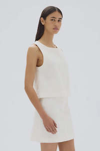 Clothing: Zoey Twill Top | Cream