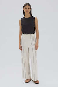 Clothing: Matera Stripe Pant | Cream/Black