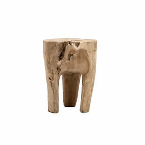 Crusoe Teak Tooth Side Table