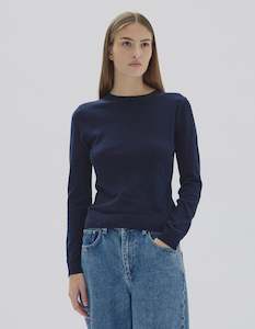 Tops: Maddy Light Weight Cotton Cashmere Top | Ink