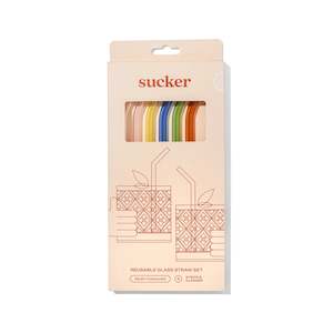 Utensils: Sucker NZ | Glass Straws | Pack of 6