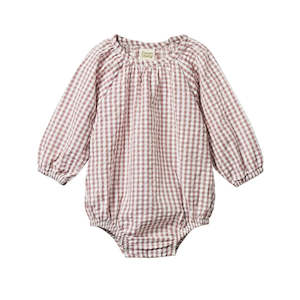 Nature Baby | Meadow Bodysuit Gingham | Twilight Check