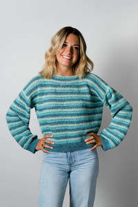 Alpaca Yarns Fusion Stripe Ridge Sweater (2016) - Printed Pattern