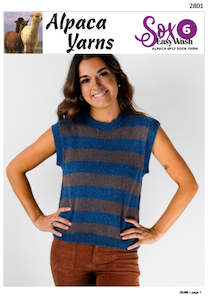 Alpaca Yarns Nz: Stripe Vest (2801) - Printed Pattern