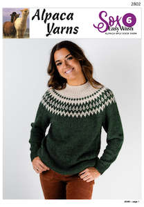 Alpaca Yarns Nz: Fair Isle Jumper (2802) - Printed Pattern