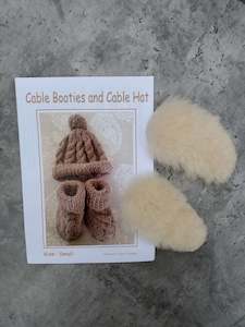 Cable Booties and Hat Kit