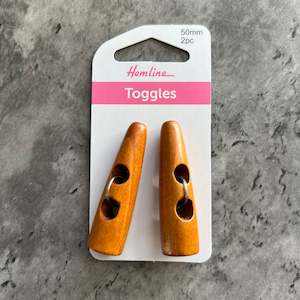 Buttons: Toggle - Antler Shape 50mm