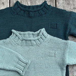 Rolled Edge Jumper by The Kiwi Stitch & Knit Co - Printed Patterns