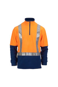 Recycled Polyester Hi Vis Fleece Pullover Day Night