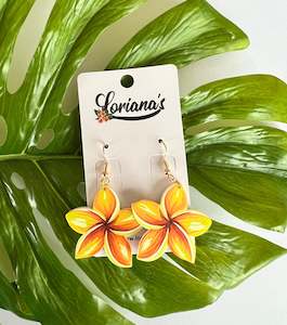 Tautaliga Earrings: ELIZE' PLUMERIA EARRINGS