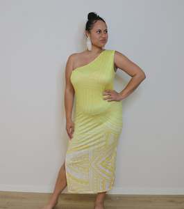 Taupou Dresses: SUMMER ONE-SLEEVE DRESS