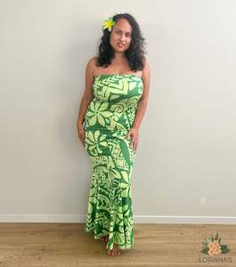 Taupou Dresses: KU'UIPO STRAPLESS DRESS