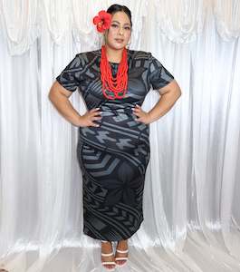 Taupou Dresses: POTO BLACK  DRESS