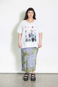 Clothing wholesaling: Moon Light Garden Print Tee - White