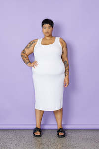 Midi Slip - White