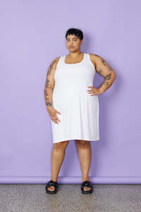 Clothing wholesaling: A-Line Midi Slip - White