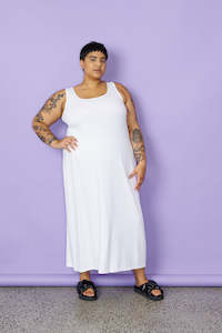 A-Line Maxi Slip - White