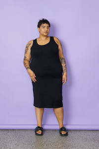 Clothing wholesaling: Midi Slip - Black