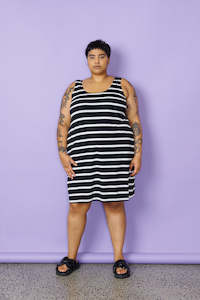 A-Line Midi Slip - Stripe