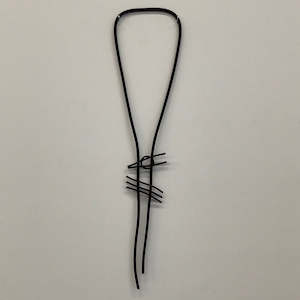 Necklace - Criss Cross in Black, Smoke and Cream