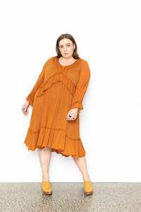 Clothing wholesaling: Last One Size 2XL - Outlet - Frilled Meadow Dress! - Ginger