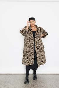 Cacoon Coat - Leopard