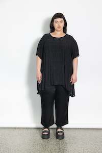 Ash Woven Tee - Black