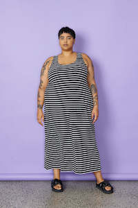 A-Line Maxi Slip - Narrow Stripe