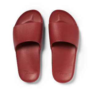 Shoe: ARCHIES ARCH SUPPORT SLIDES - SANGRIA RED