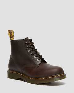 Dr Martens 101 Crazy Horse Leather Ankle Boots - Dark Brown