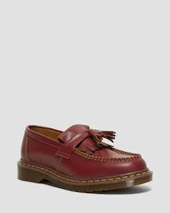 Shoe: DR MARTENS VINTAGE ADRIAN TASSEL LOAFERS - OXBLOOD QUILON