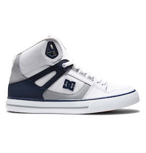 Shoe: DC PURE HIGH TOP - WHITE/NAVY