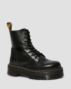 Dr Martens Jadon Smooth Leather Platform Boots - Black