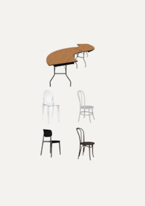 Furniture hiring: Serpentine Table & Chair Combination