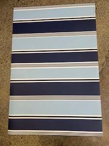 Indoor/outdoor French Mat - Blue Stripes