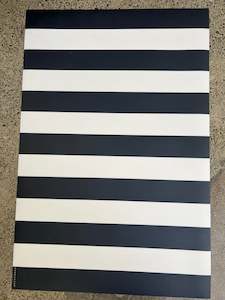 Indoor/outdoor French Mat - Black & White Stripe