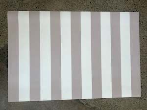 Indoor/outdoor French Mat - Taupe & White Stripe