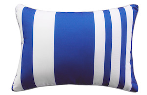 Furniture: Decor Cushion – River Strip Blue