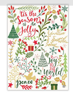 Michel Design Works Joy To The World Christmas Tea Towel