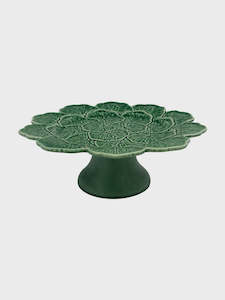 Bordallo Pinheiro - Geranium Green Cake Stand 33cm