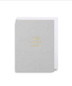 Homewares: Love Laugh Live Mini Card