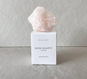 Homewares: Rose Quartz - Raw Boxed Crystal