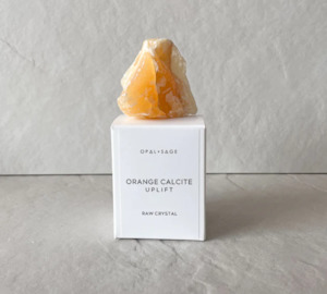 Orange Calcite - Raw Boxed Crystal