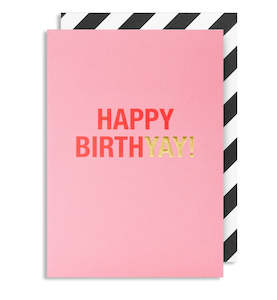 Pink Happy BirthYAY! Card