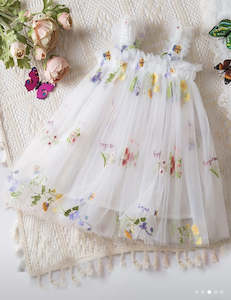 Love & Sunshine Tutu Dress - White Floral