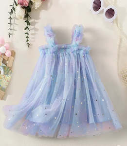 Love & Sunshine Tutu Dress - Blue Rainbow