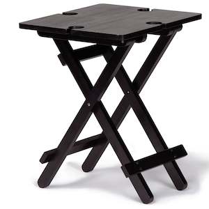 Grande Black Tavolo Table with 4 Wine Inserts