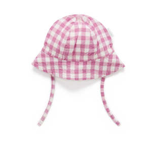 Gingham Sunhat - Fig