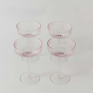 Homewares: Pink Champagne Coupes