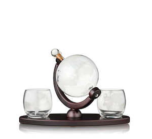 Viski - Globe Decanter & Whiskey Tumblers Set